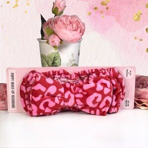 The Vintage Cosmetic Company Pink and Red Makeup Headband in POPPY *BNOC